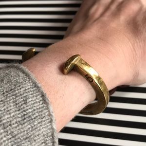 Giles & Brother Brass Original railroad spike cuff
